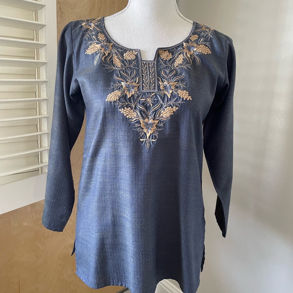 Navy blue tunic kurti top